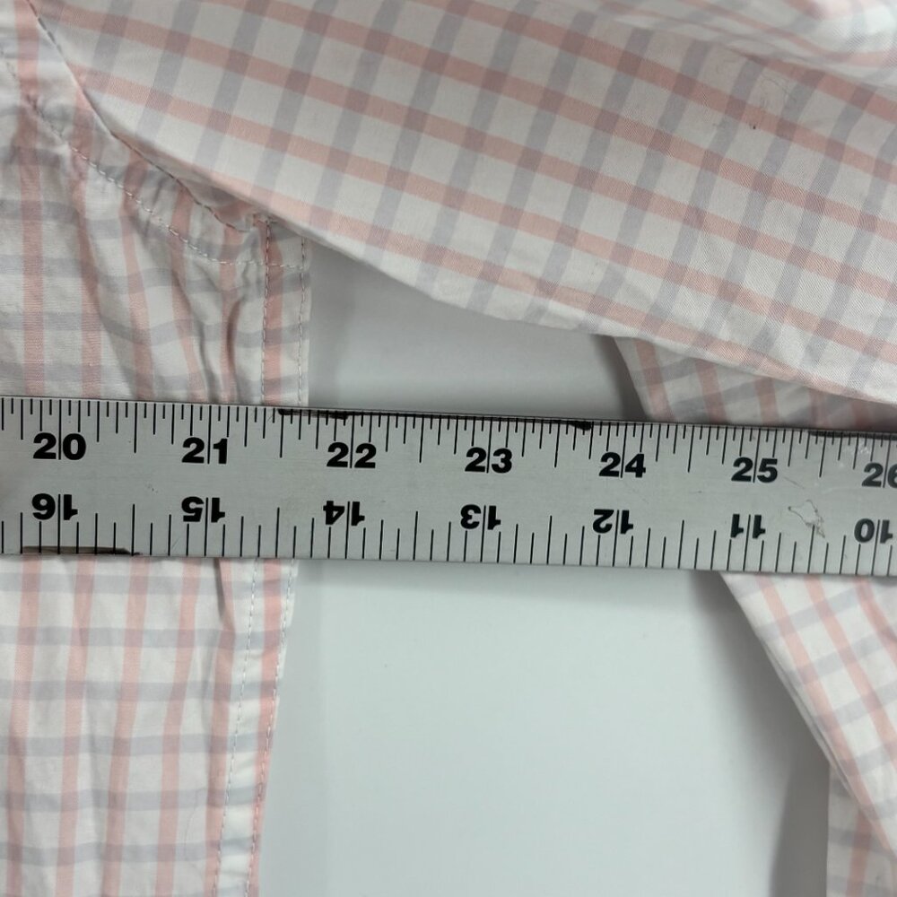 johnnie O Mens Orange/Gray‎ Checkered Long Sleeve Button Down Shirt Size MD - Picture 7 of 8